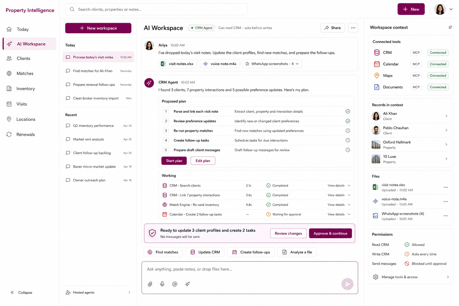 AI Workspace screenshot